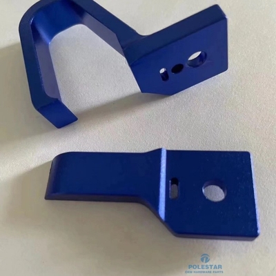 Accessori per motocicli Porta specchiere Bracket Die Cast CNC Parts Machined Aluminium Blu Anodizzato