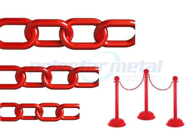Catena di sicurezza di plastica rossa leggera decorativa approvata di iso per la via